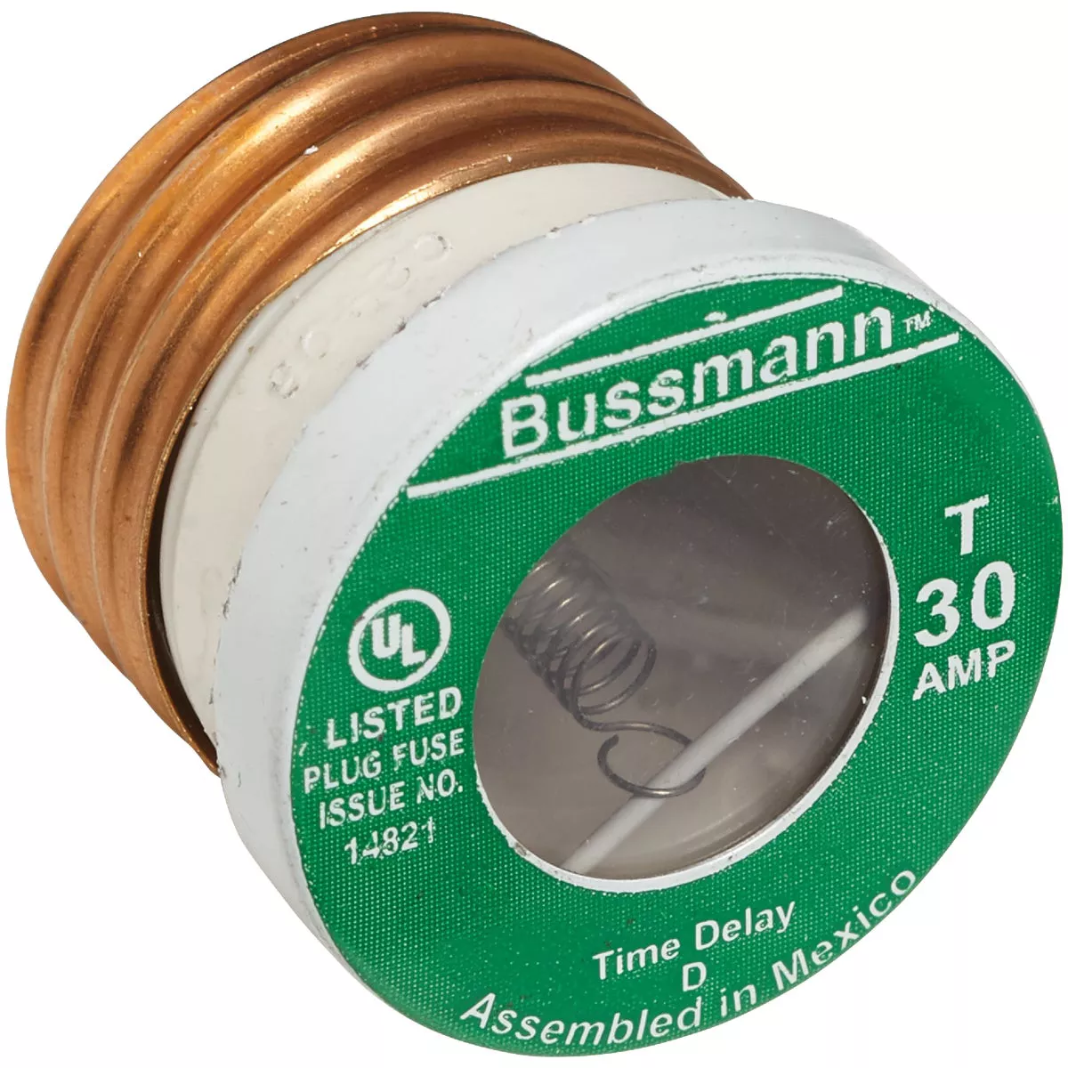 Bussmann 30A T Time-Delay Plug Fuse (2-Pack) - photo 3