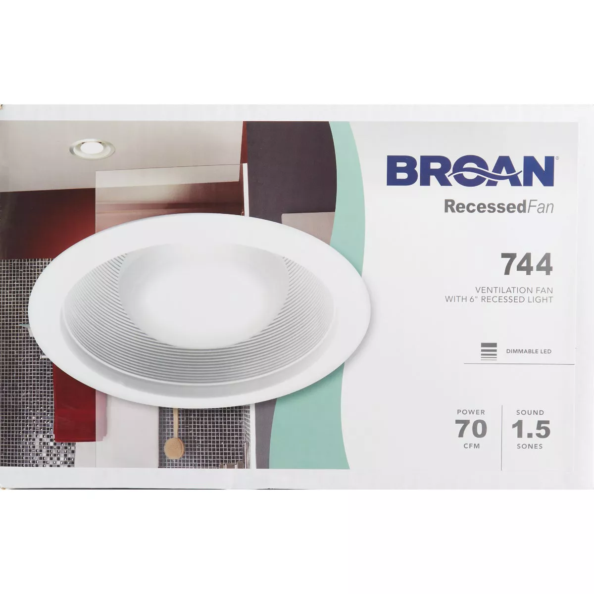 Broan-NuTone 70 CFM 1.5 Sones 120V Bath Exhaust Fan with Recessed Light - photo 2