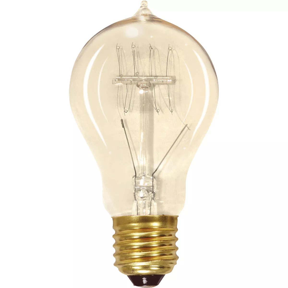 Satco 60W Clear Medium Edison A19 Incandescent Vintage Light Bulb