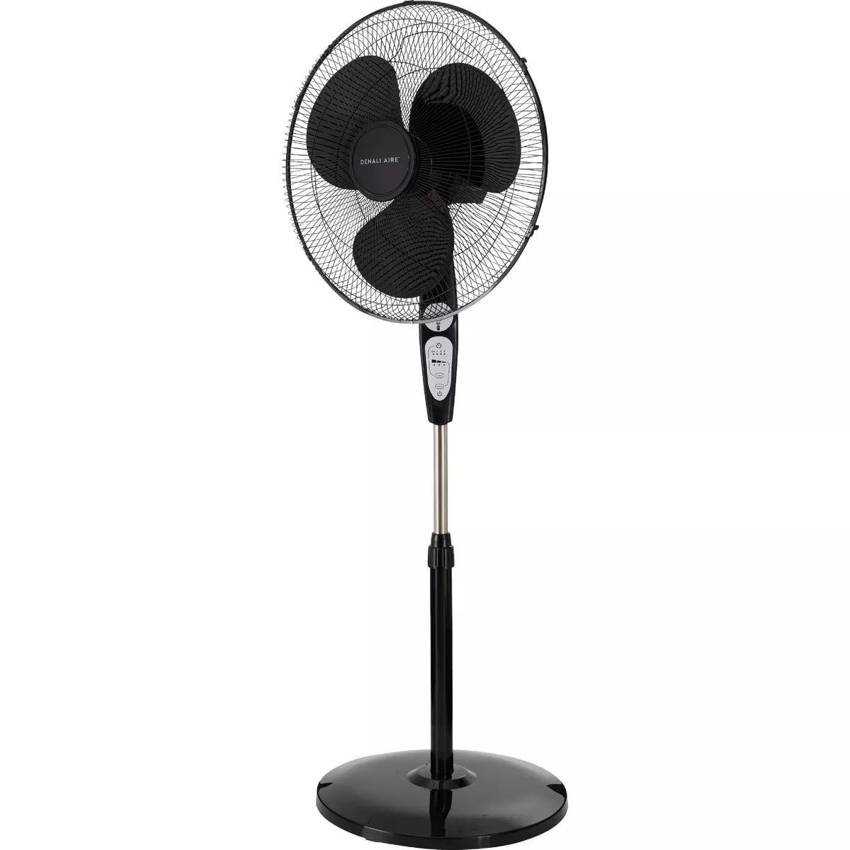 Denali Aire 18 In. 3-Speed Black Oscillating Pedestal Fan with Remote - photo 3