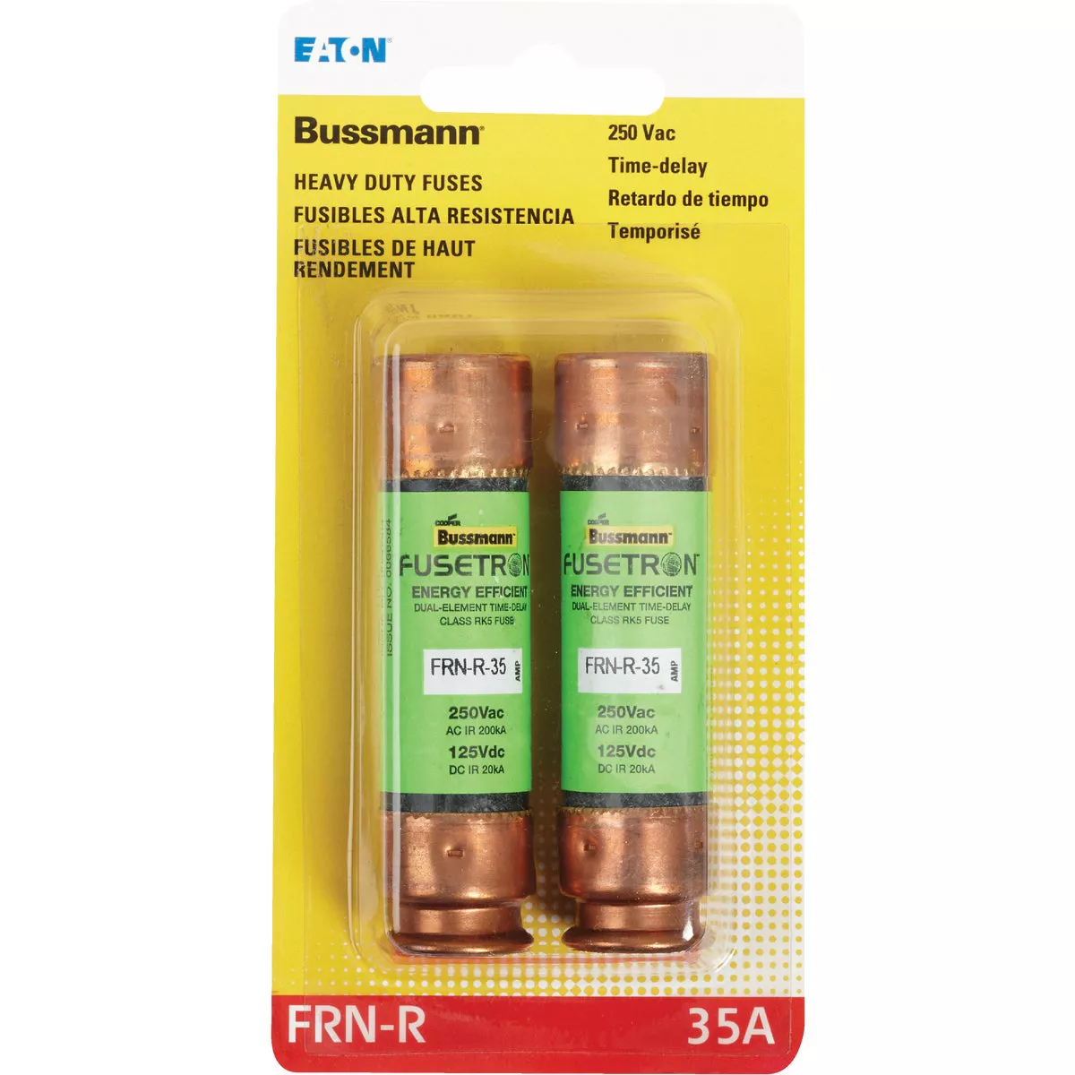 Bussmann 35A FRN-R Cartridge Heavy-Duty Time Delay Cartridge Fuse (2-Pack) - photo 2