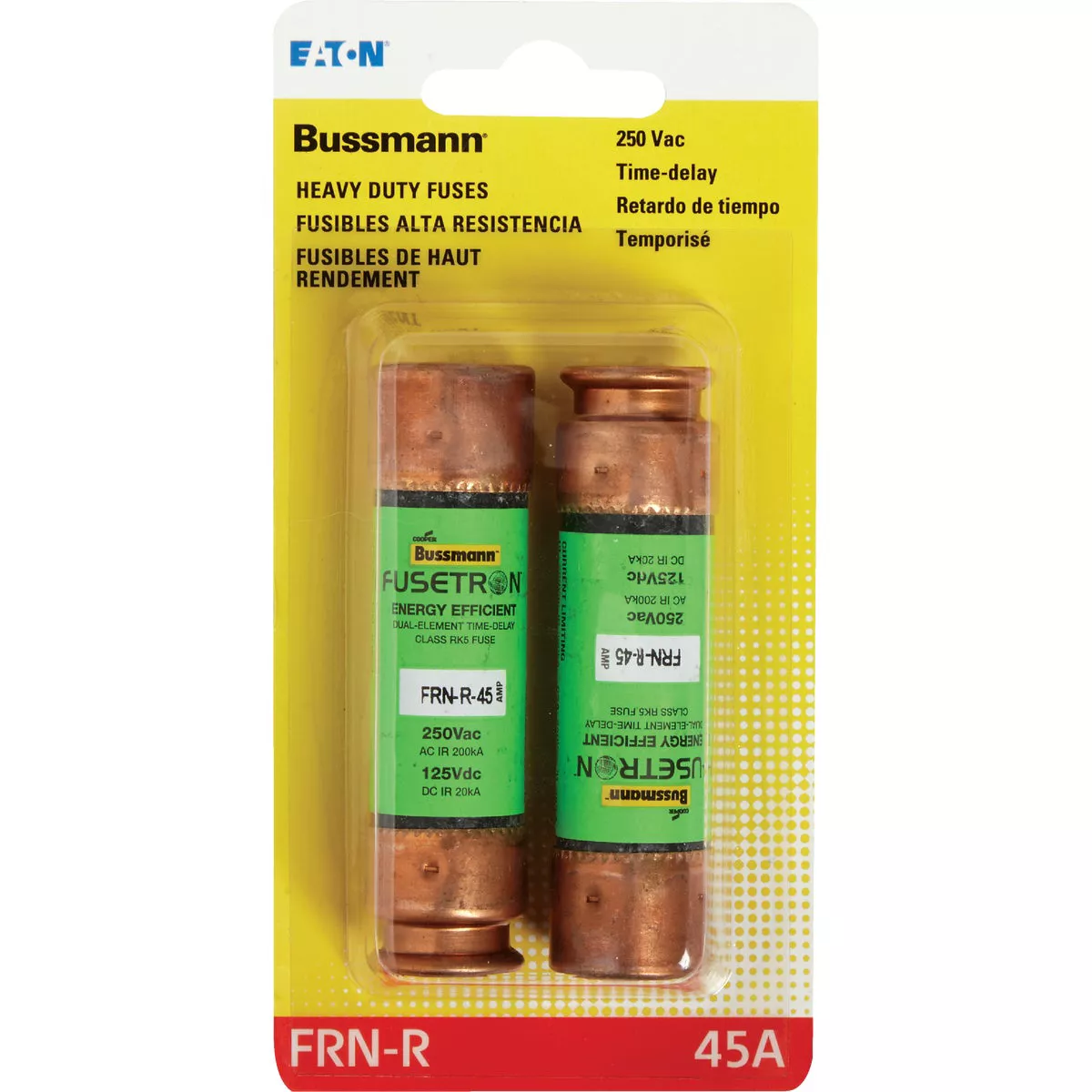 Bussmann 45A FRN-R Cartridge Heavy-Duty Time Delay Cartridge Fuse (2-Pack) - photo 2