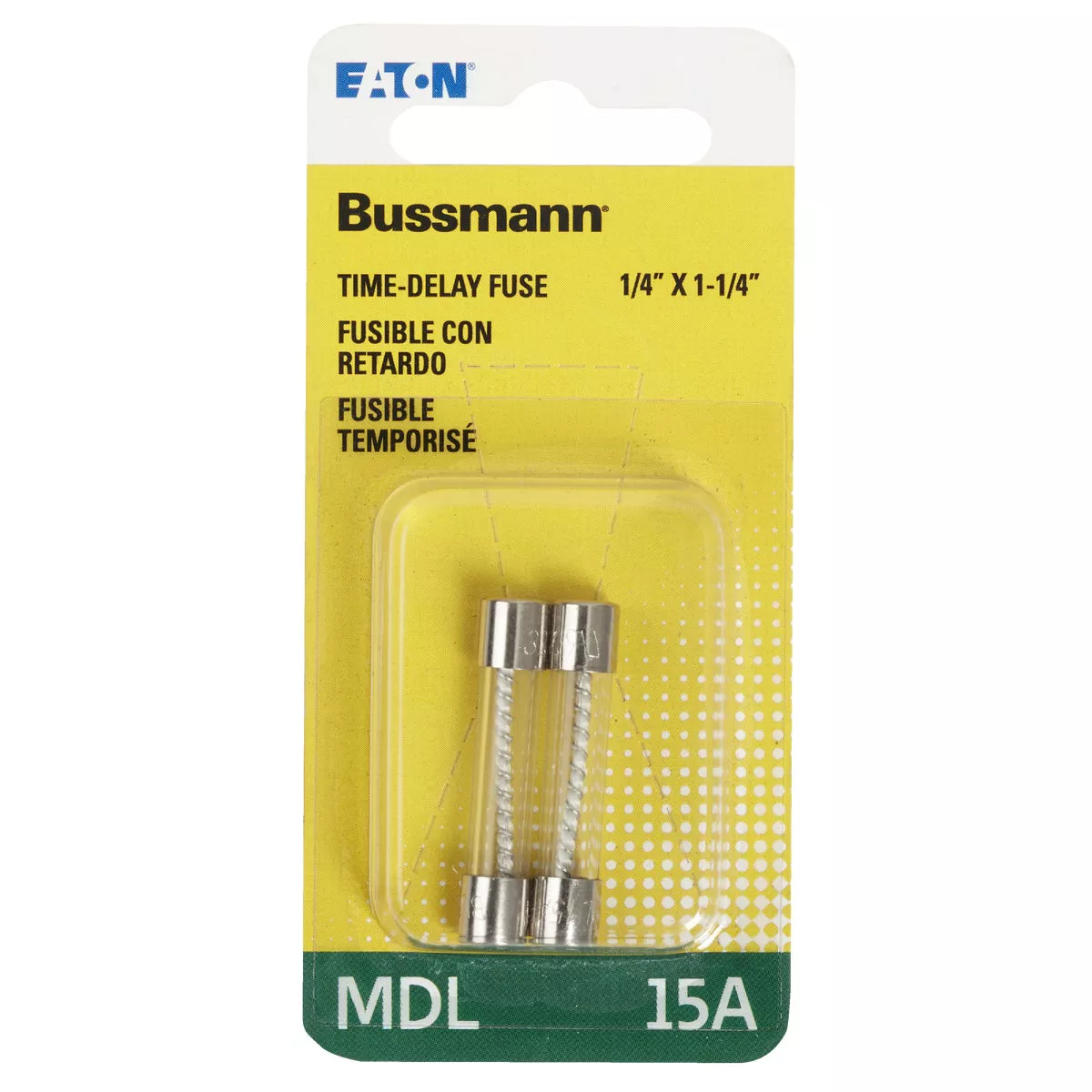 Bussmann 15A MDL Glass Tube Electronic Fuse (2-Pack) - photo 2
