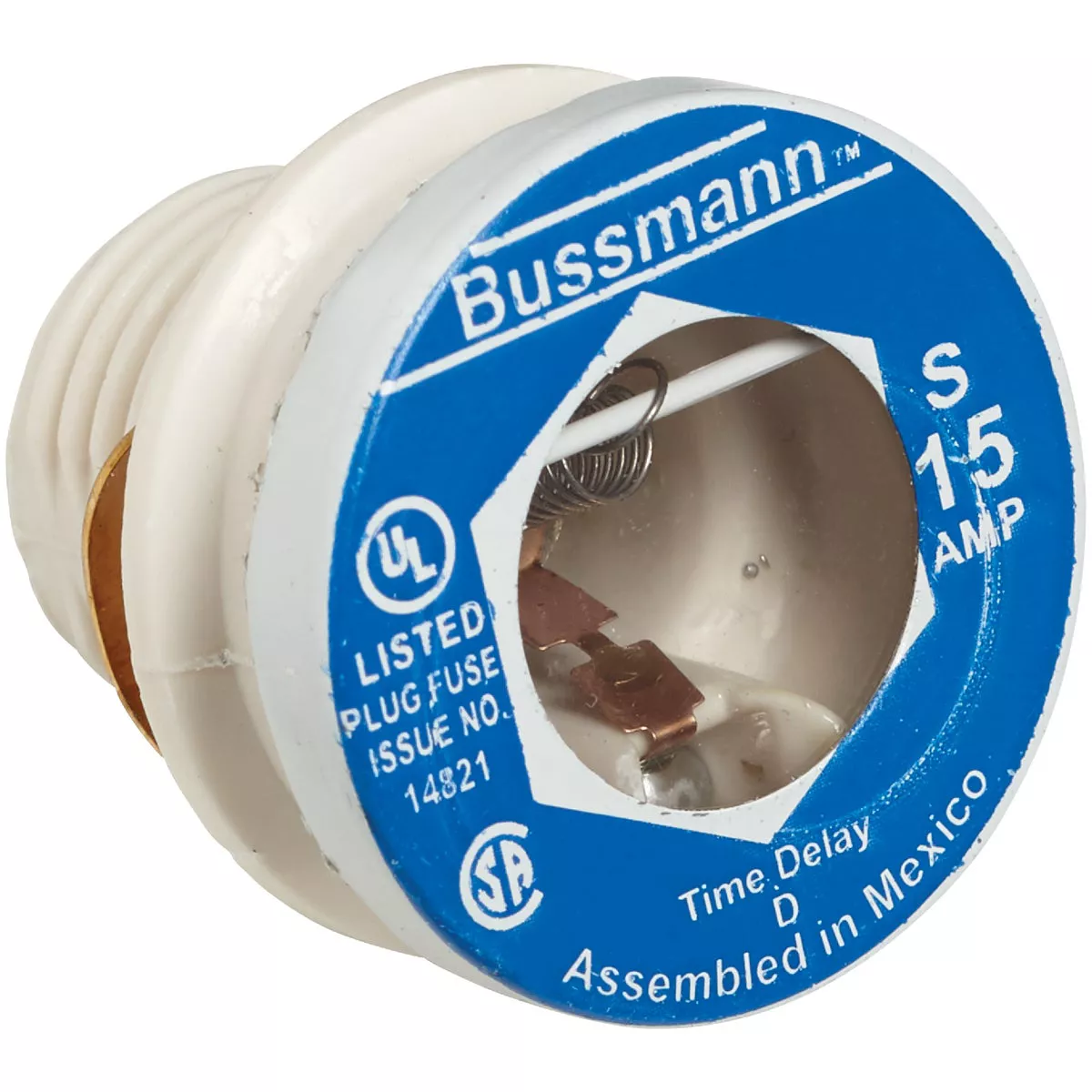 Bussmann 15A S Time-Delay Plug Fuse (2-Pack) - photo 3