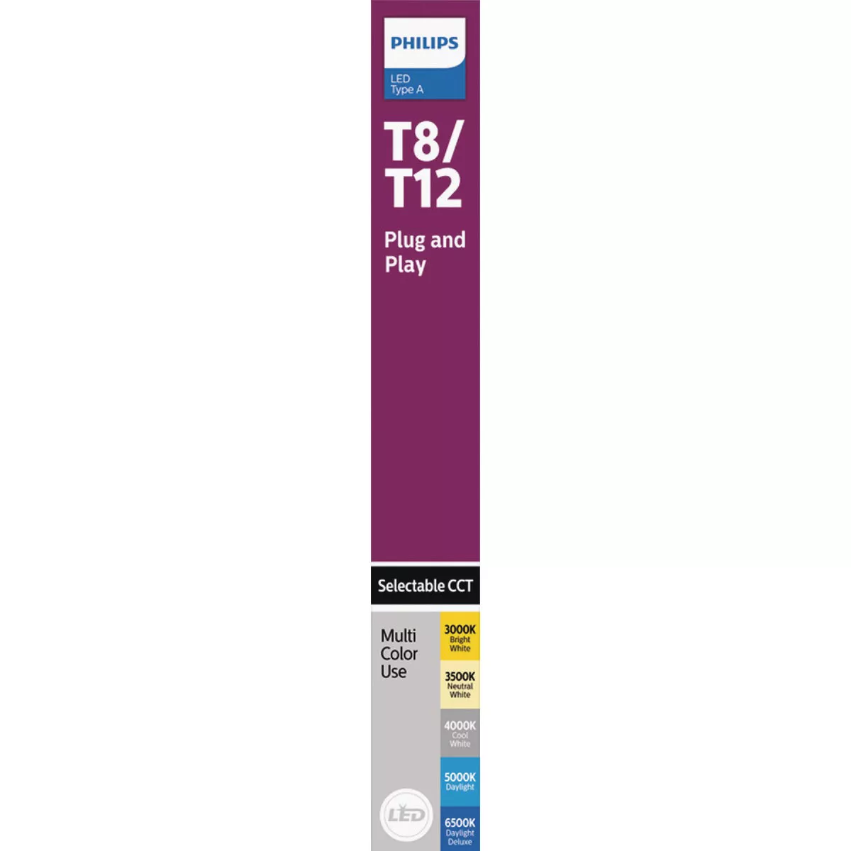 Philips Plug and Play 32W Equivalent 48 In. 5-CCT Type A T8/T12 LED Tube Light Bulb (2 Pack) - photo 7