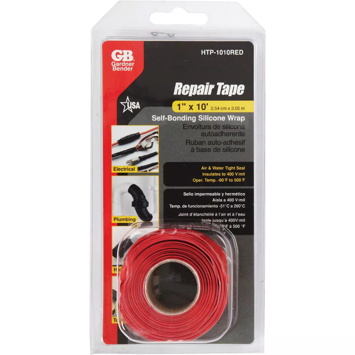 Gardner Bender Red 1 In. x 10 Ft. Self-Bonding Silicone Wrap