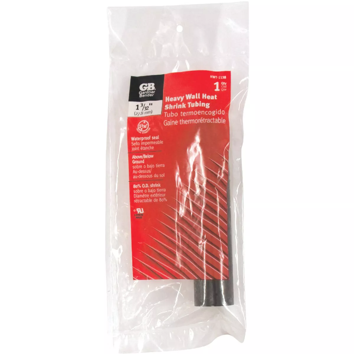 Gardner Bender Heavy-Wall 1-3/32 In. x 6 In. Heat Shrink Tubing