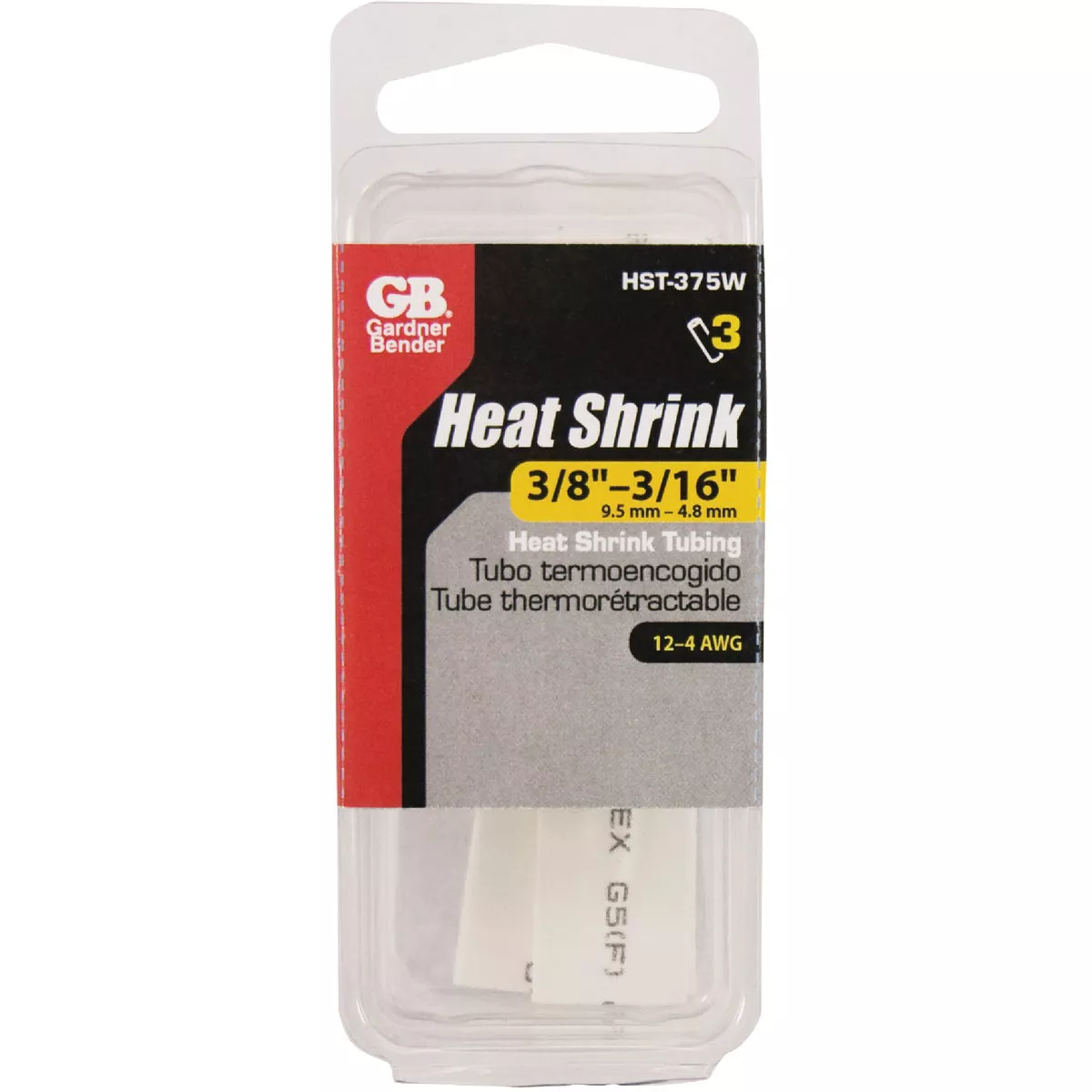 Gardner Bender Thin-Wall Polyolefin 3/8 In. x 4 In. Heat Shrink Tubing