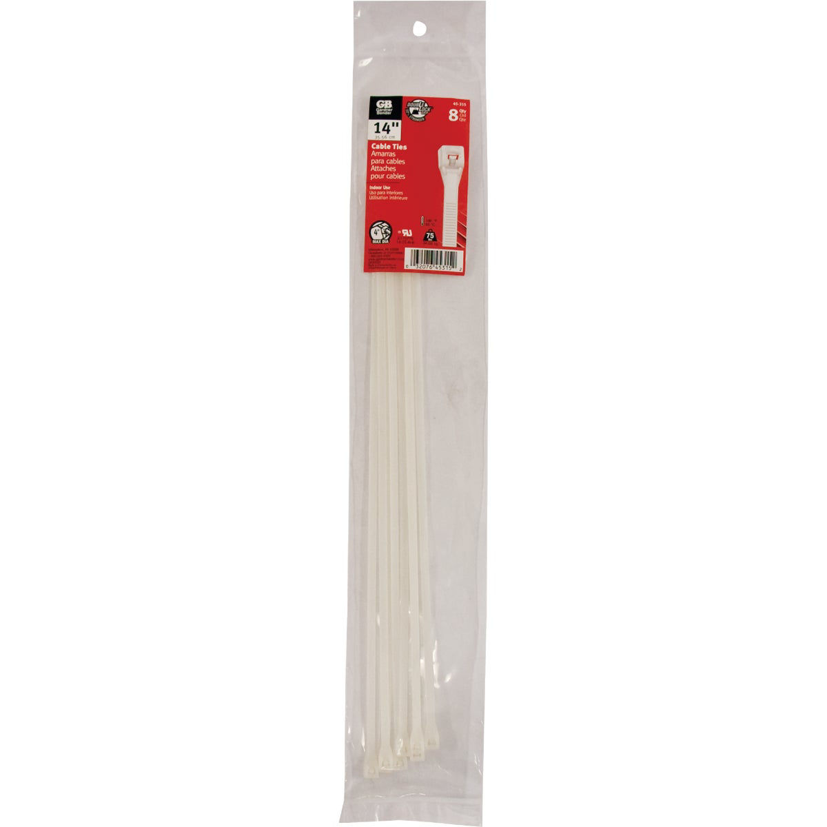 Gardner Bender DoubleLock 14 In. x 0.17 In. Natural Color Nylon Cable ...