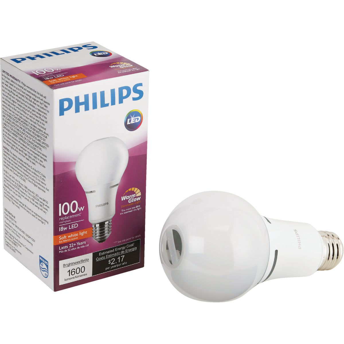 Philips 1600 lumen led bulb deals dimmable