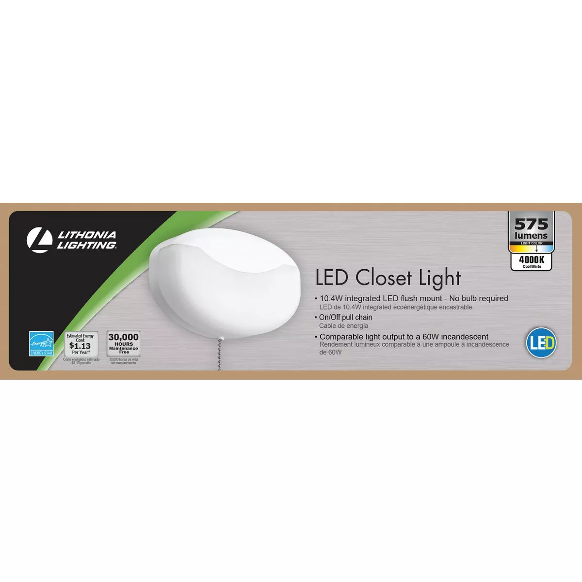 Lithonia 10.4W White LED Closet Light Fixture - photo 2