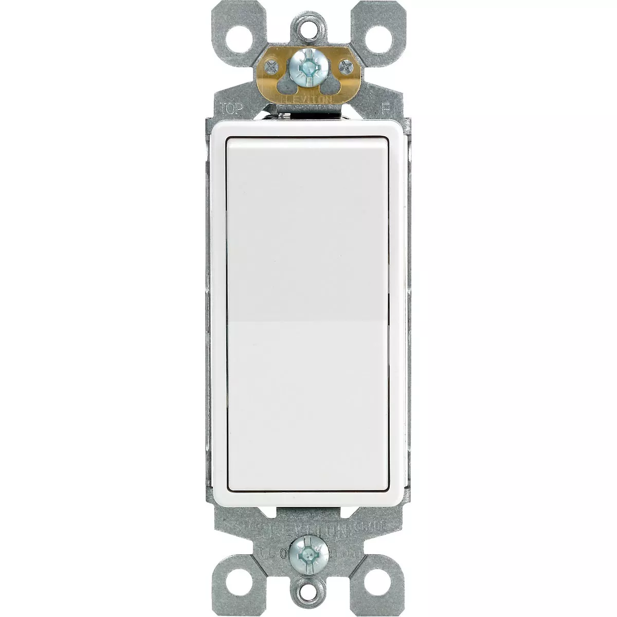 Leviton Decora Commercial Grade 20 Amp Rocker Single Pole Switch, White