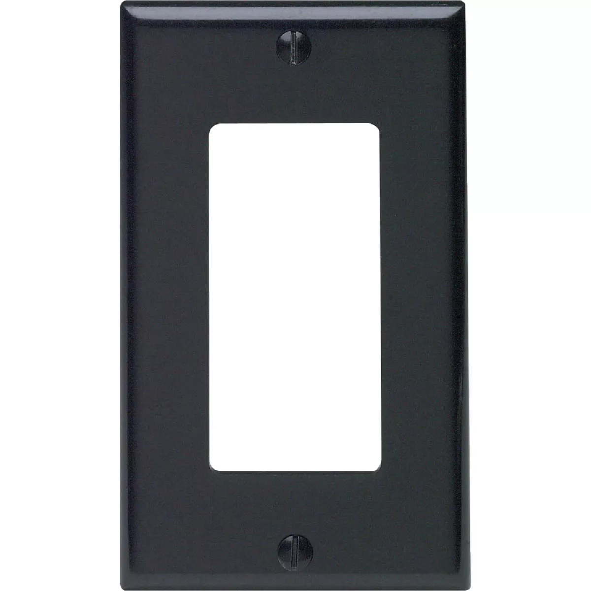 Leviton Decora 1-Gang Smooth Plastic Rocker Decorator Wall Plate, Black