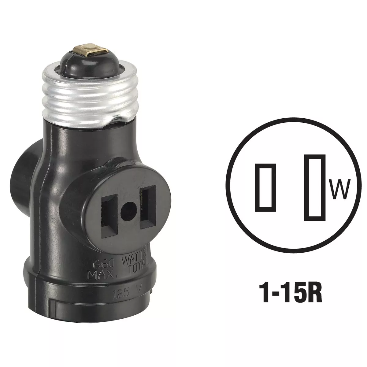 Leviton Black 125V Light Socket Adapter | Do it Best