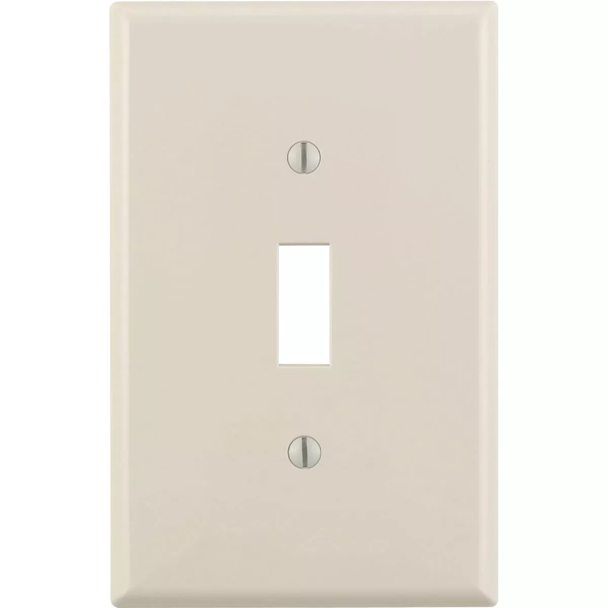 Leviton 1-Gang Plastic Oversized Toggle Switch Wall Plate, Light Almond