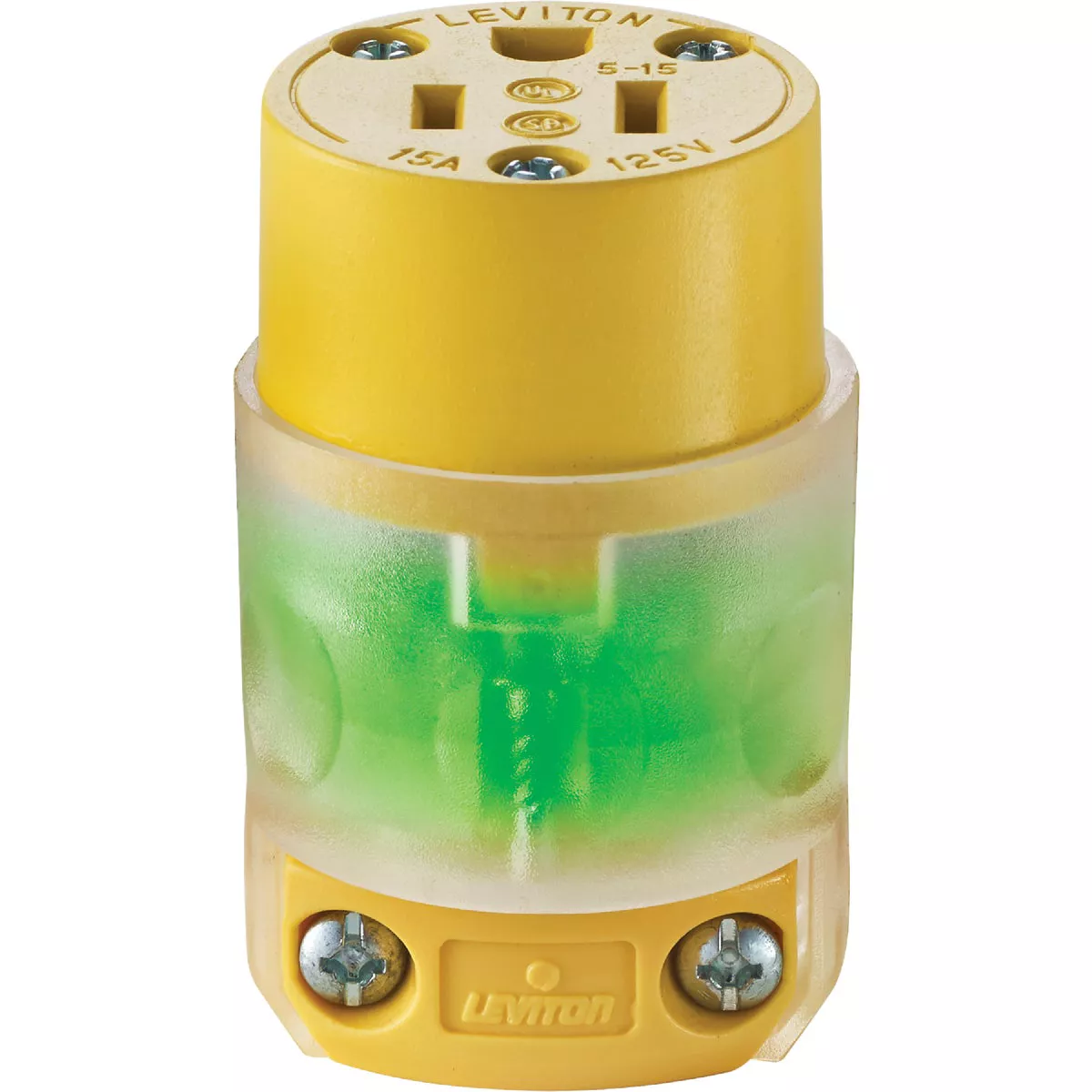 Leviton 15A 125V 3-Wire 2-Pole Illuminated Cord Connector - photo 2