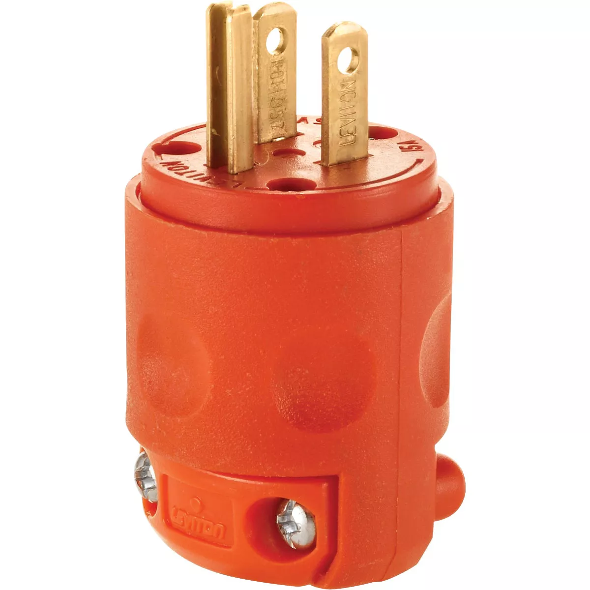Leviton 15A 125V 3-Wire 2-Pole Residential Grade Cord Plug, Orange - photo 2