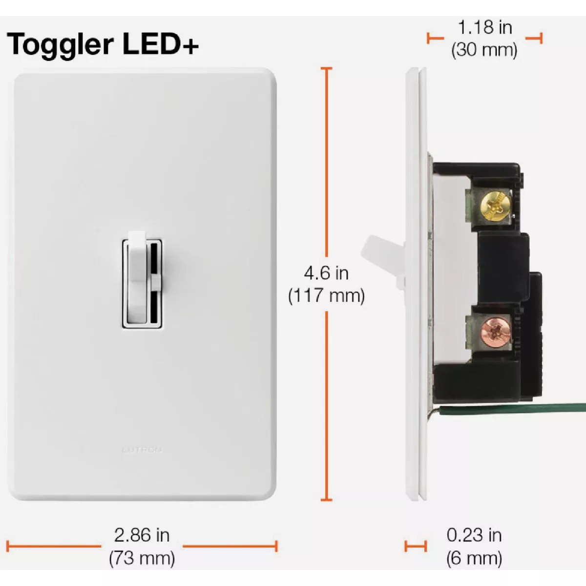 Lutron Toggler Incandescent/Halogen/LED/CFL Light Almond Slide Dimmer Switch - photo 14