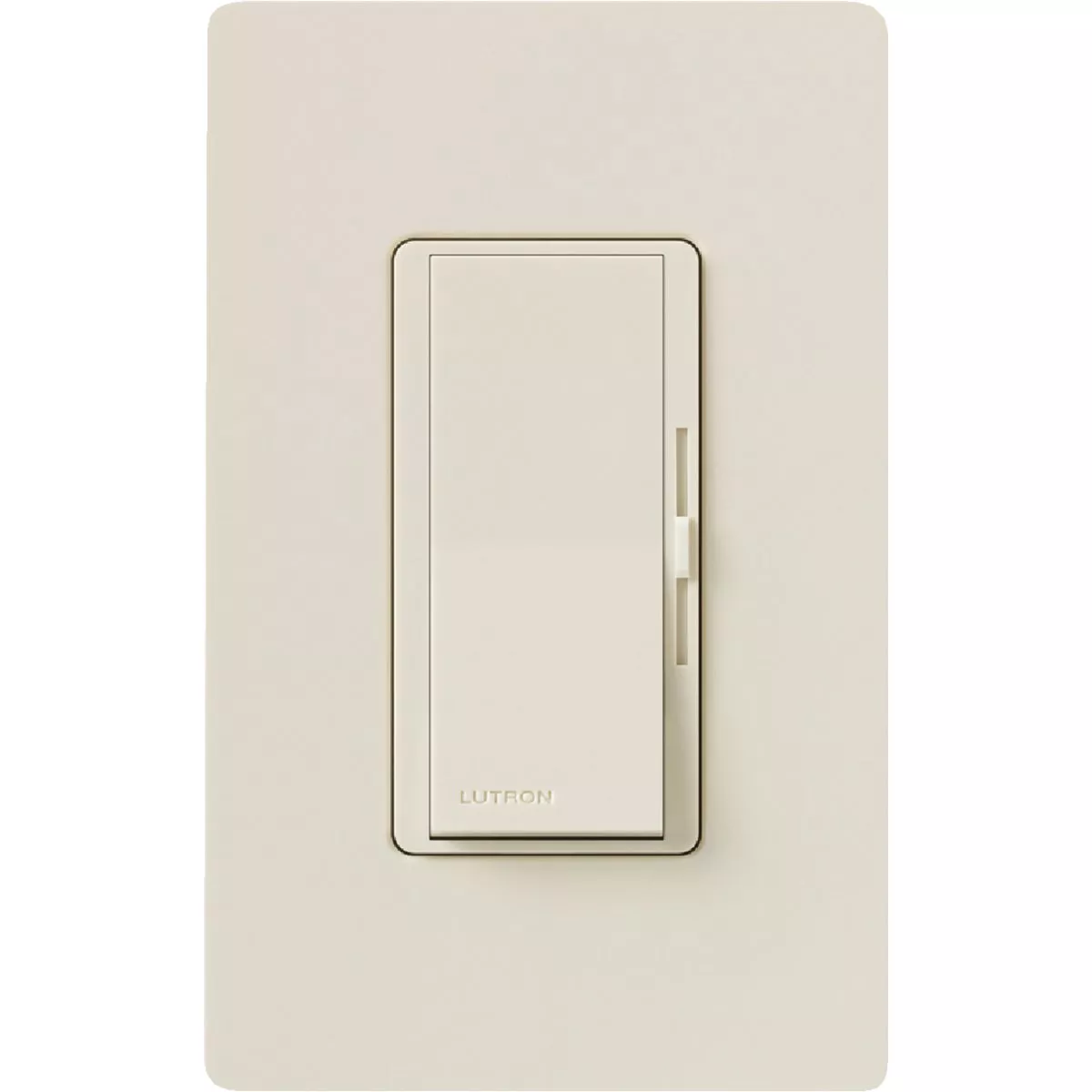 Lutron Diva Incandescent/Halogen/LED/CFL Light Almond Slide Dimmer Switch