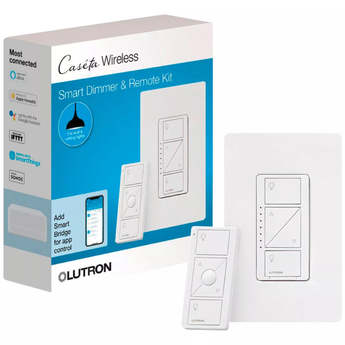 Lutron Caseta White 120V 1.25A Wireless Dimmer - photo 2