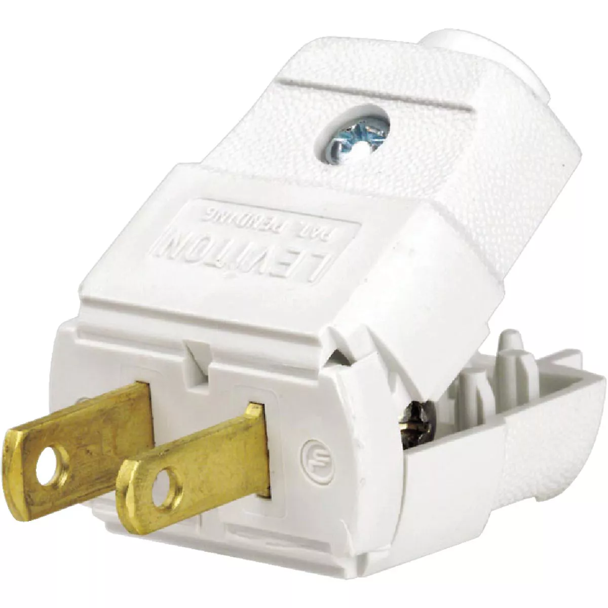 Leviton 15A 125V 2-Wire 2-Pole Clamp Tight Cord Plug, White - photo 2