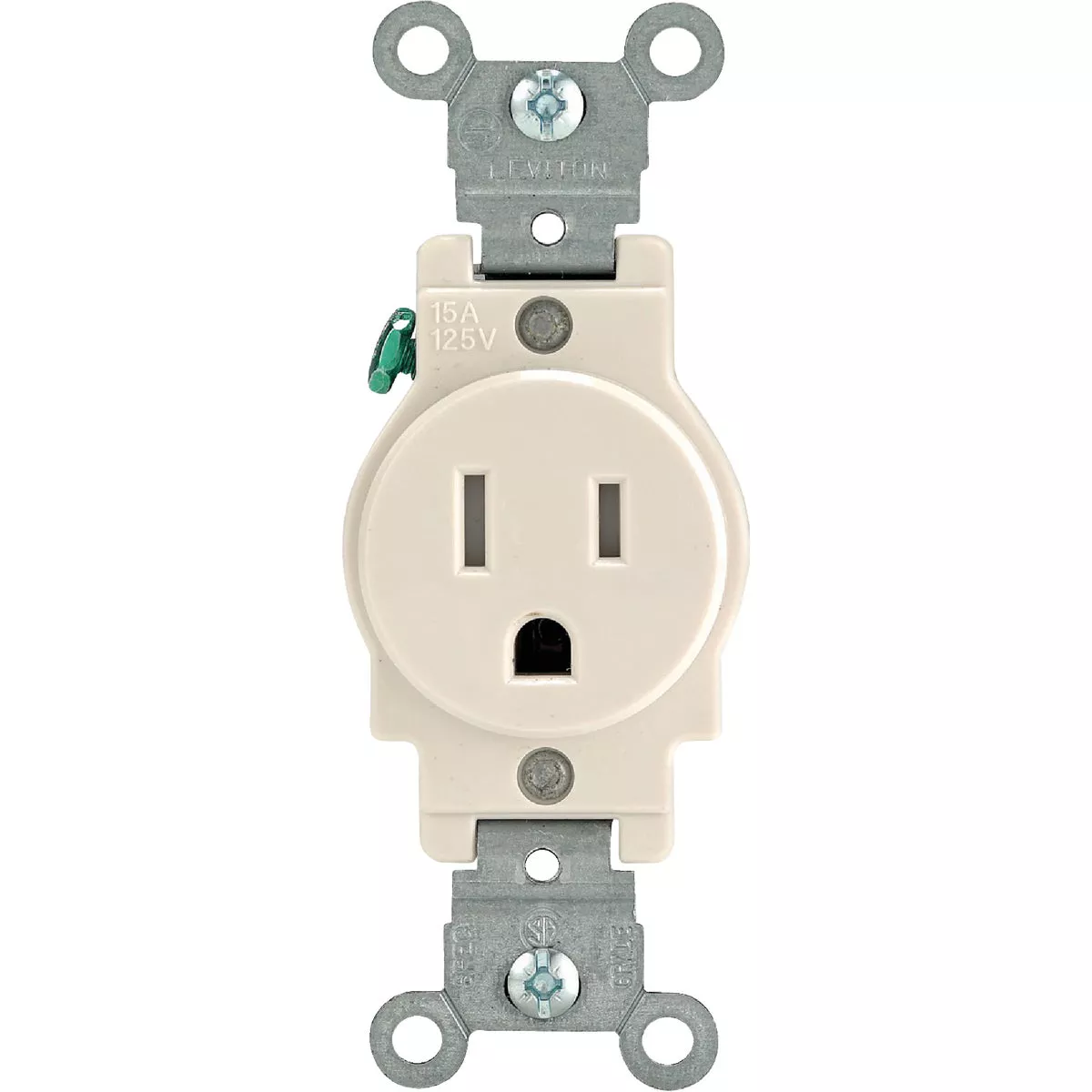 Leviton 15A Light Almond Commercial Grade 5-20R Tamper Resistant Single Outlet - photo 2