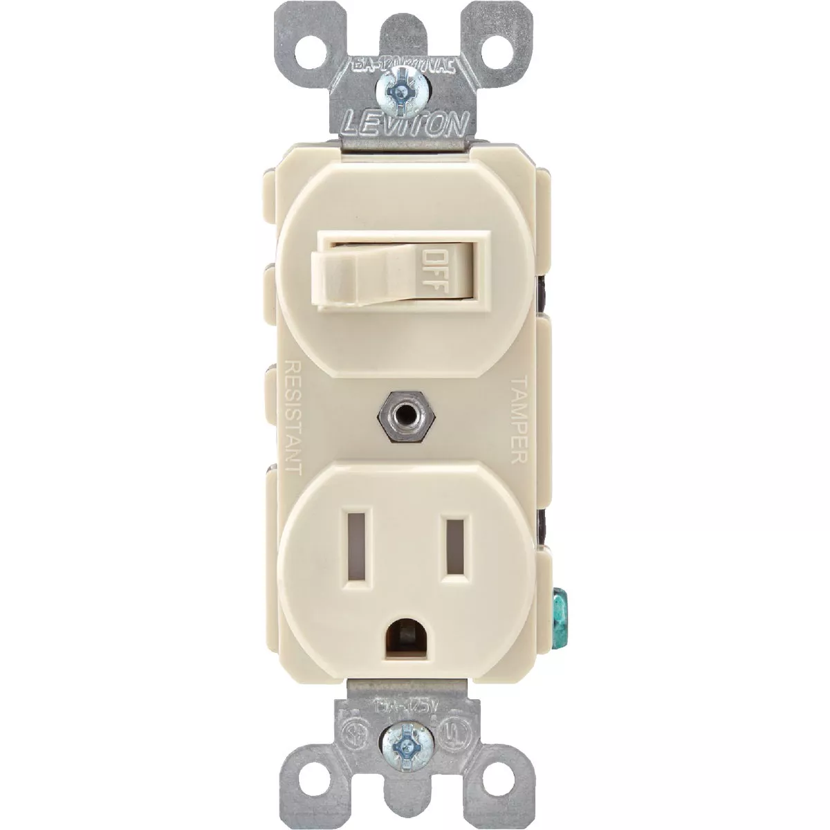 Leviton Light Almond 15A Commercial Grade Switch & Outlet - photo 2