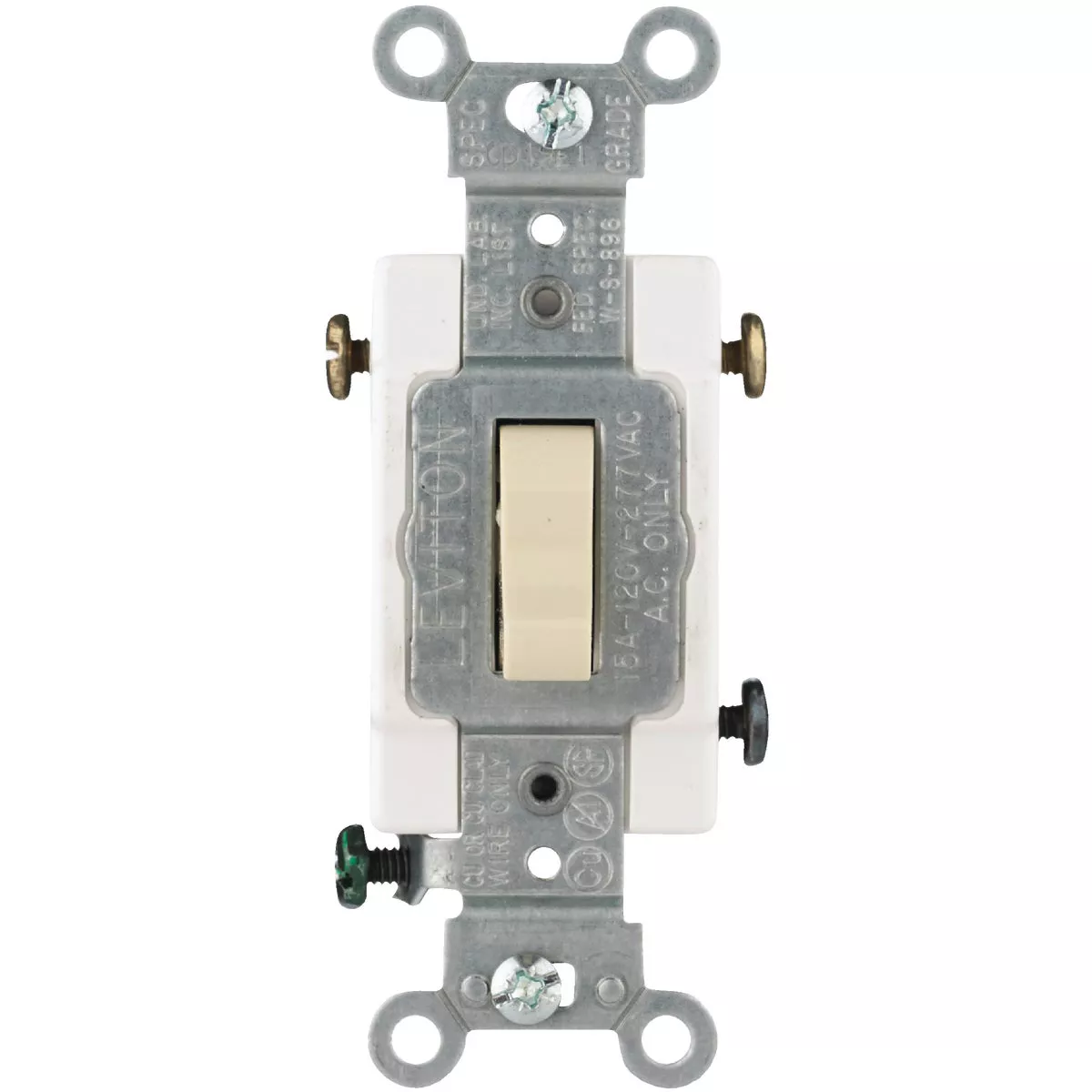 Leviton Toggle Ivory 15A Grounding Quiet 3-Way Switch