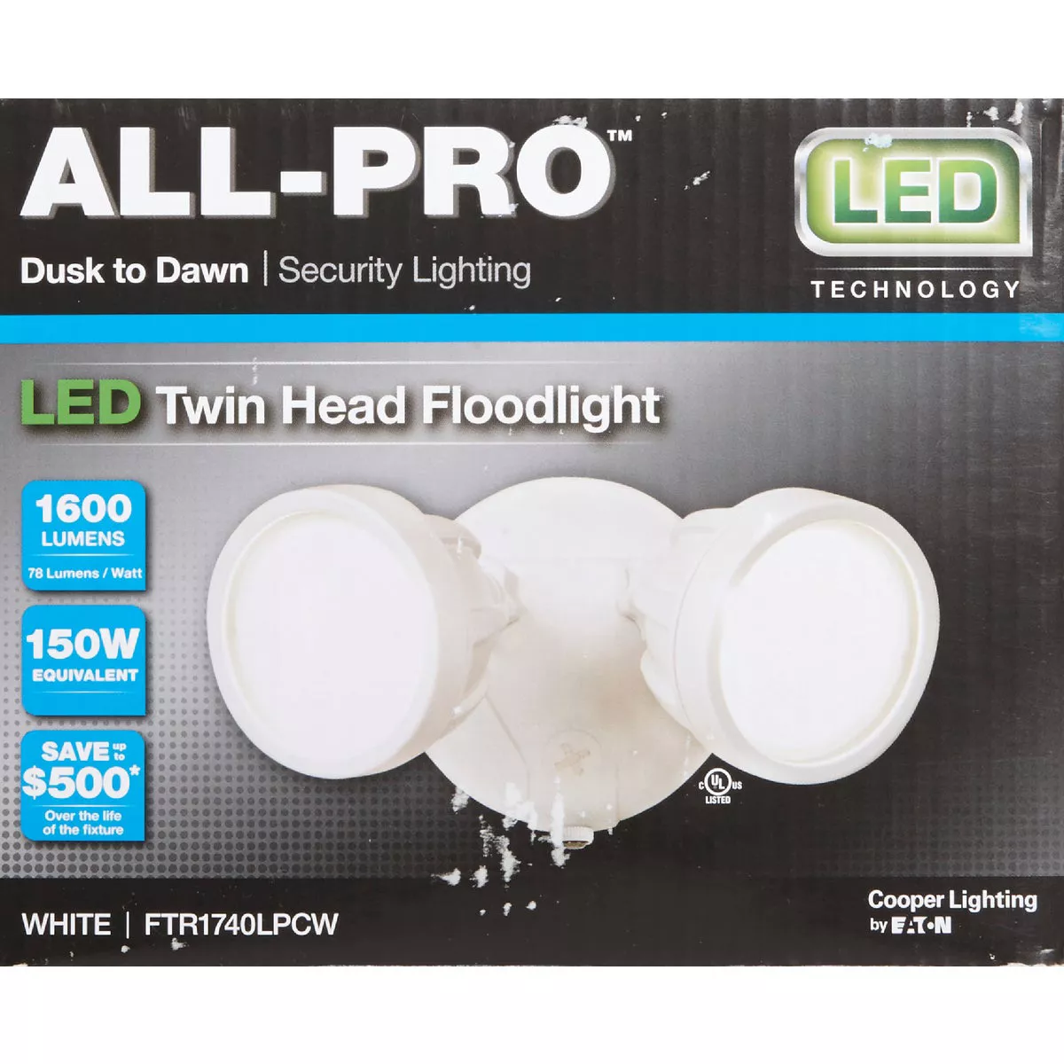 All-Pro White Dusk To Dawn LED Floodlight Fixture | True Value Hardware