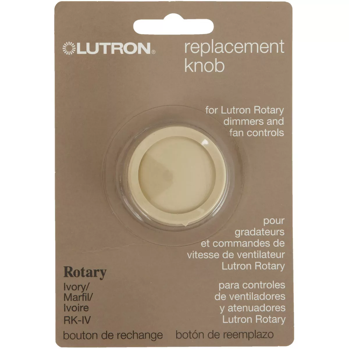 Lutron Ivory Round Rotary Dimmer Knob - photo 2