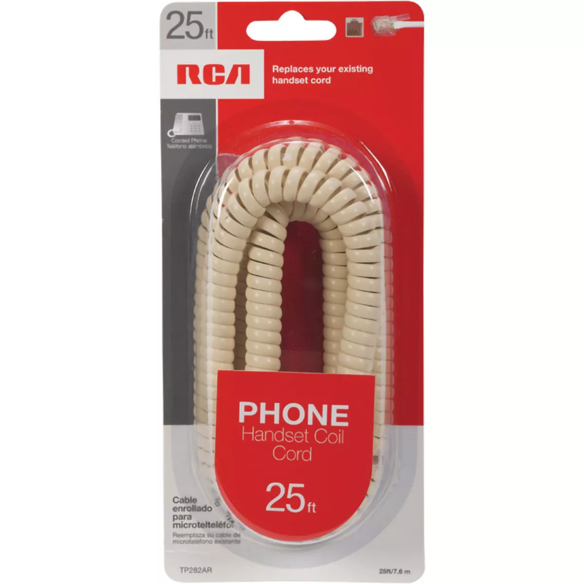 RCA 25 Ft. Almond Phone Cord - photo 2