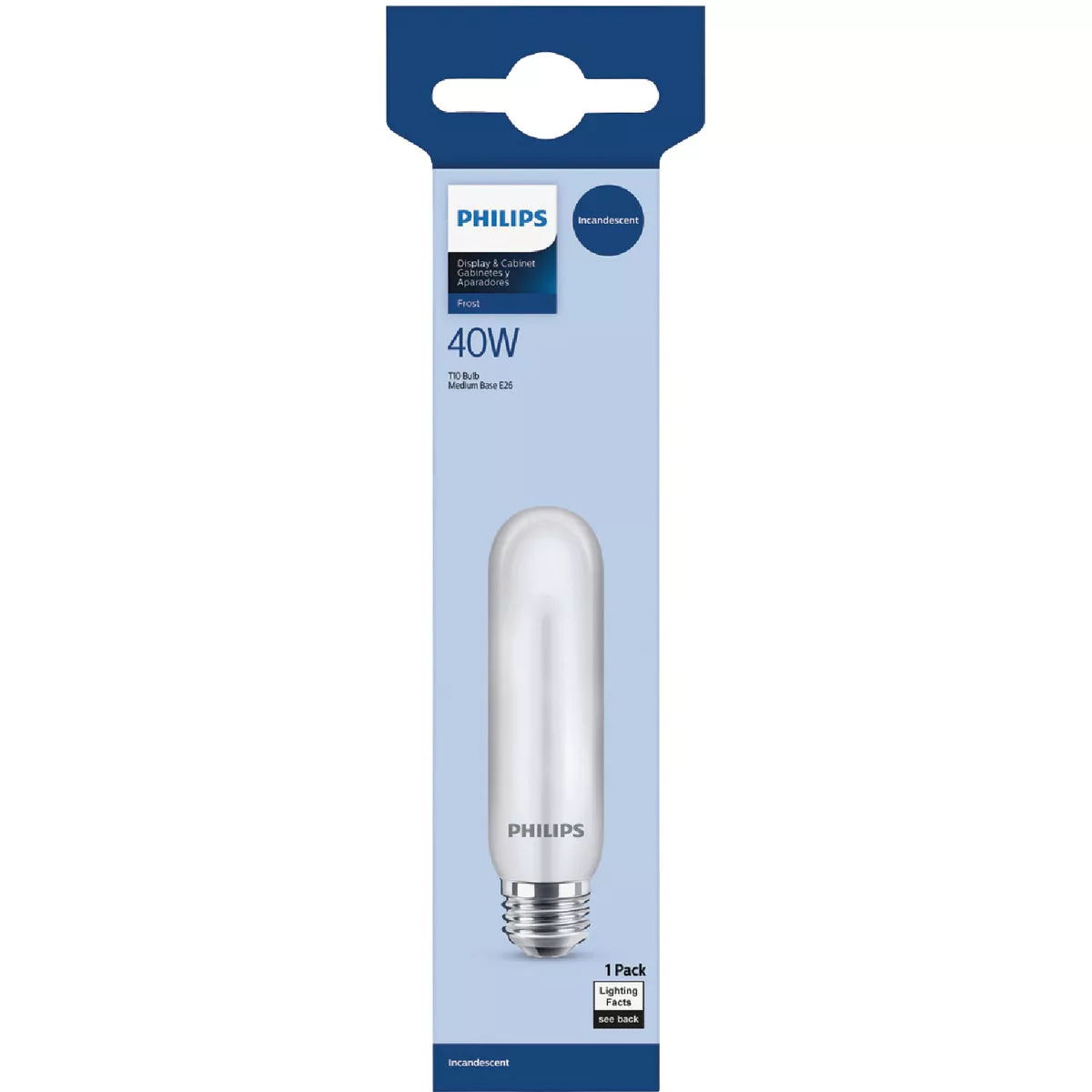 Philips 40W Frosted Medium Tubular T10 Incandescent Display Light Bulb - photo 2