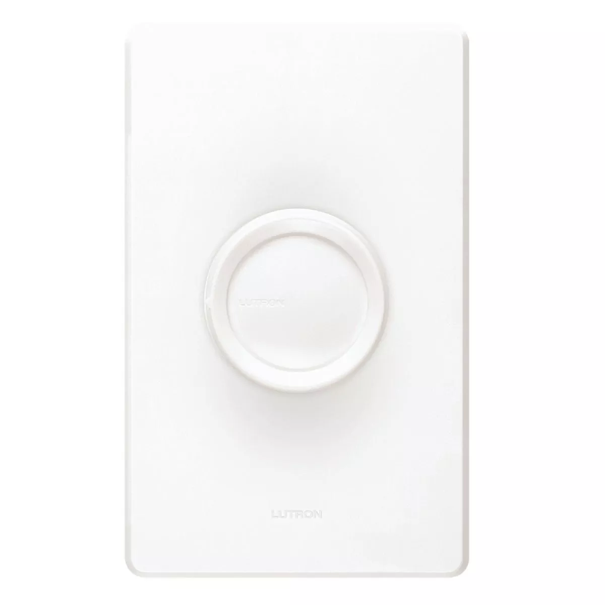 Lutron White/Ivory 600W Single-Pole Rotary Dimmer Switch