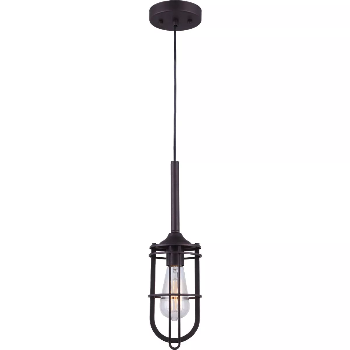 Home Impressions 1 Bulb Oil Rubbed Bronze Incandescent Cage Style Pendant Light Fixture