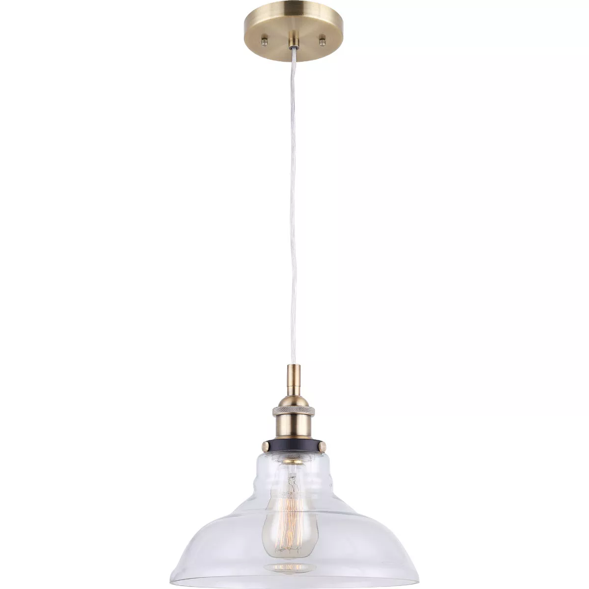 Home Impressions 1-Bulb Brass Incandescent Pendant Light Fixture