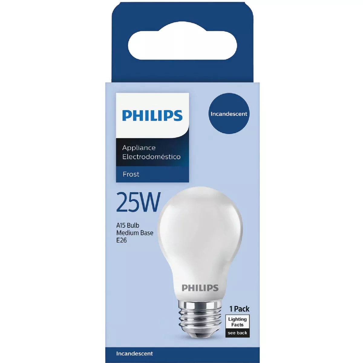 Philips 25W Frost Medium A15 Incandescent Appliance Light Bulb - photo 2