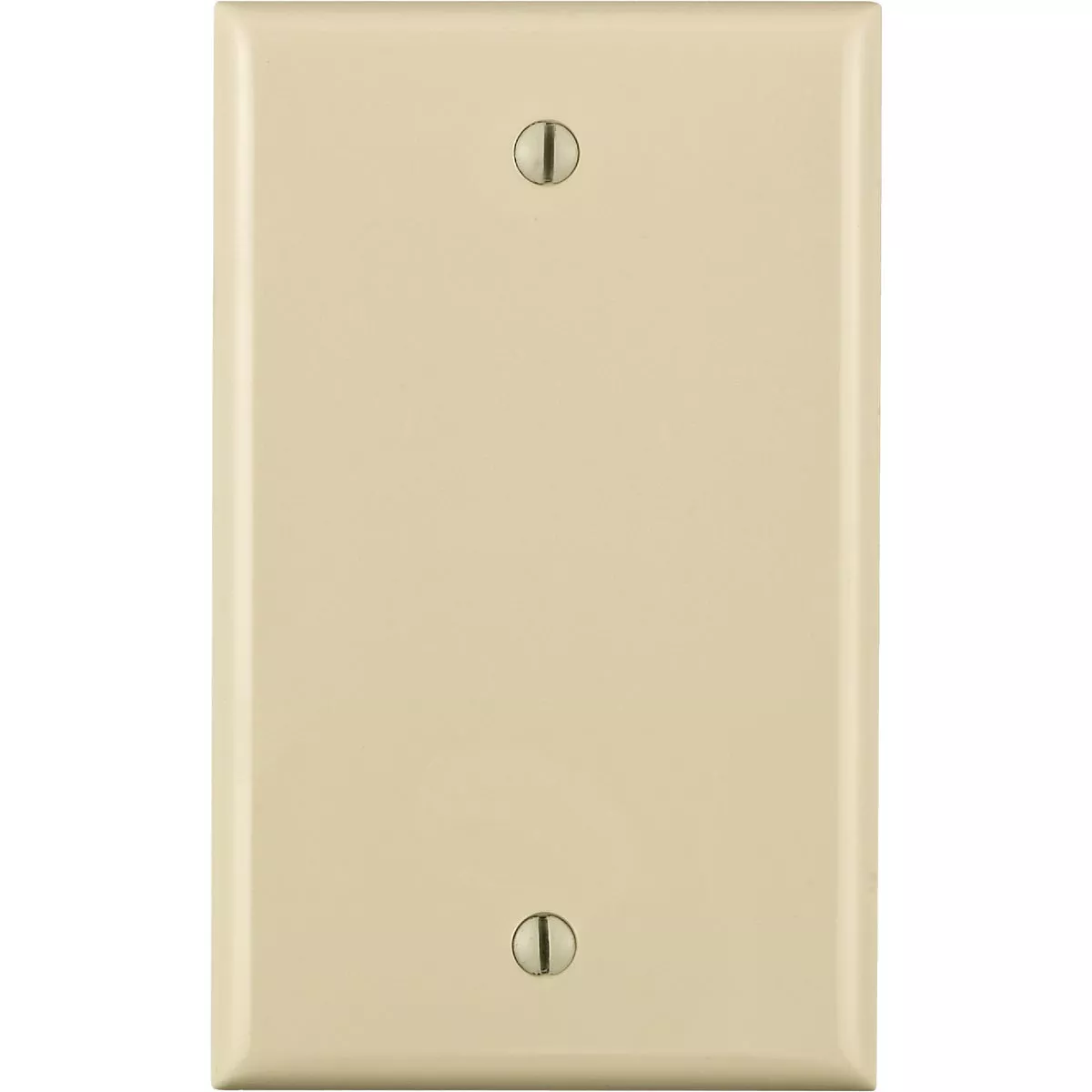 Leviton 1-Gang Standard Nylon Blank Wall Plate, Light Almond