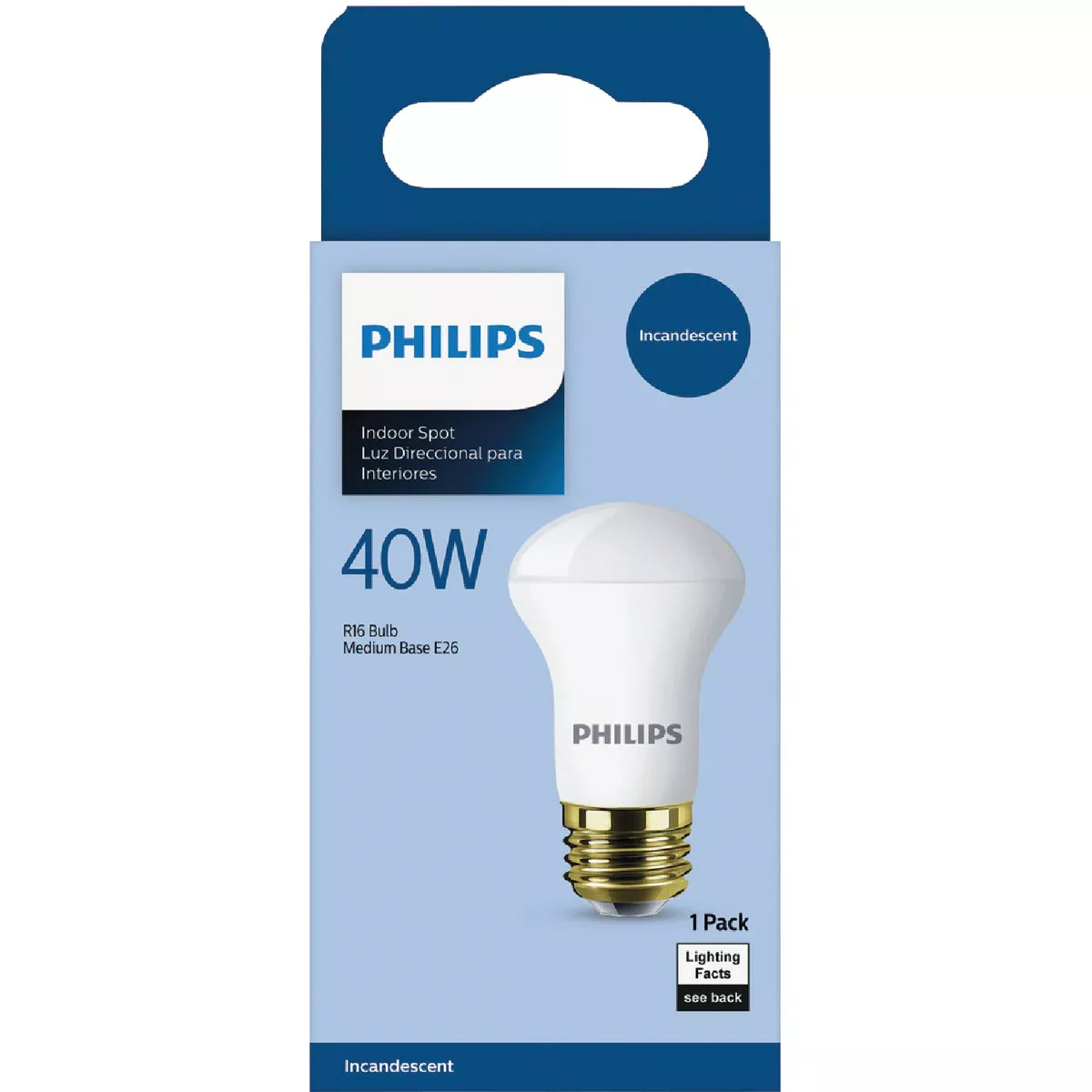 Philips 40W Clear Medium R16 Indoor Incandescent Mini Spotlight Light Bulb - photo 2