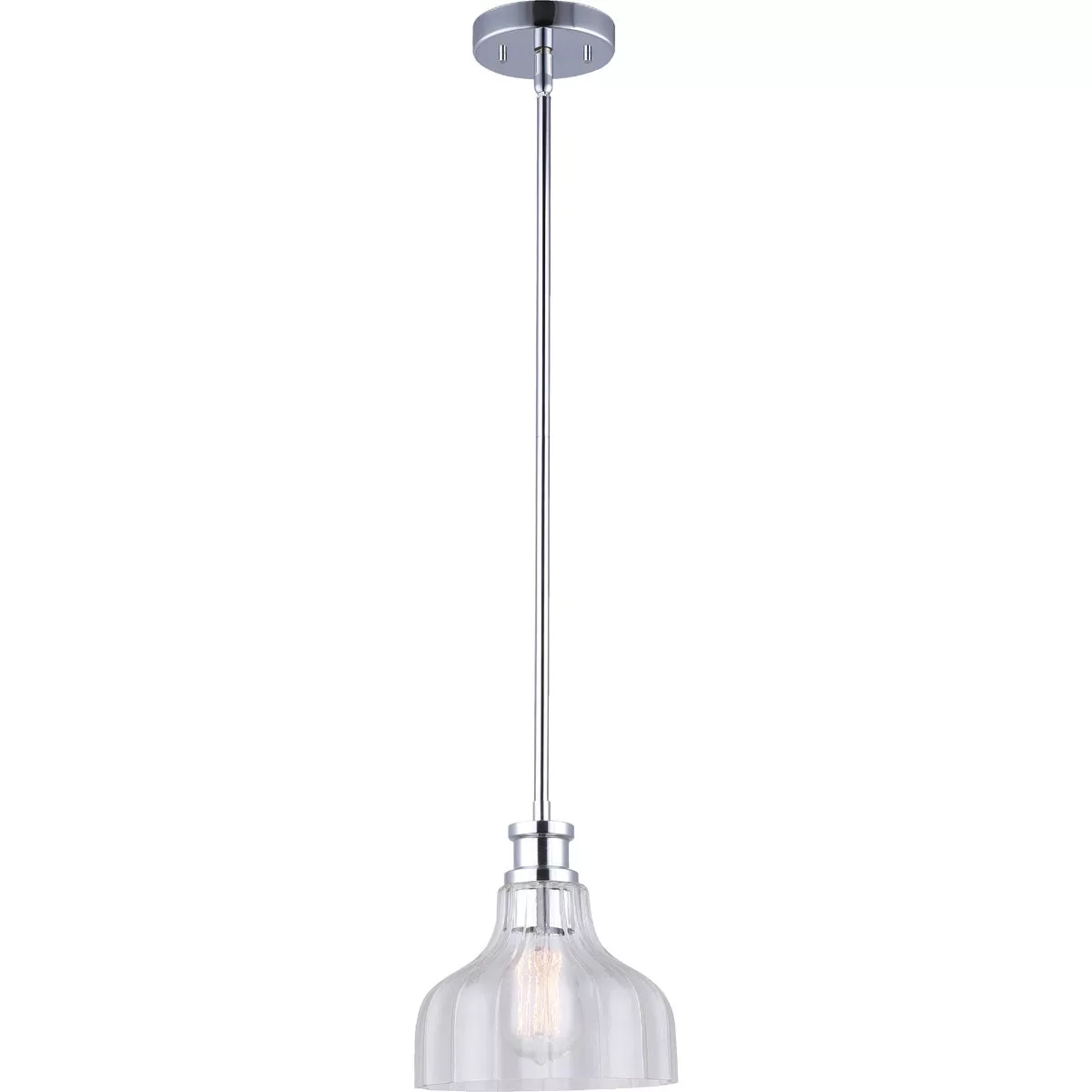 Home Impressions 1-Bulb Chrome Incandescent 8 In. Pendant Light Fixture