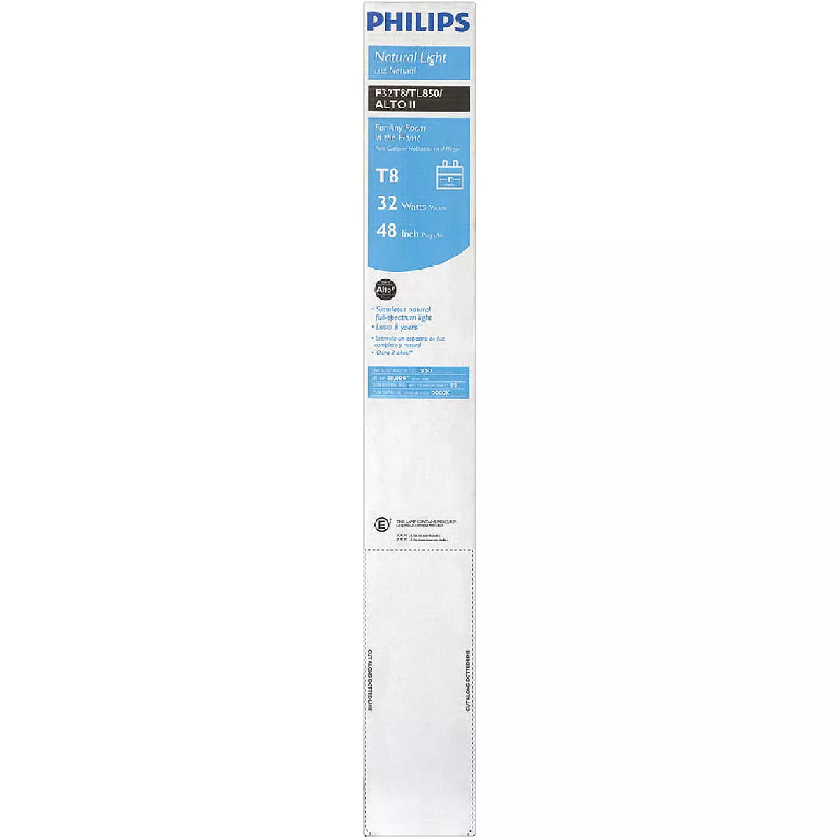 Philips 32W 48 In. Daylight T8 Medium Bi-Pin Fluorescent Tube Light Bulb (2-Pack) - photo 2