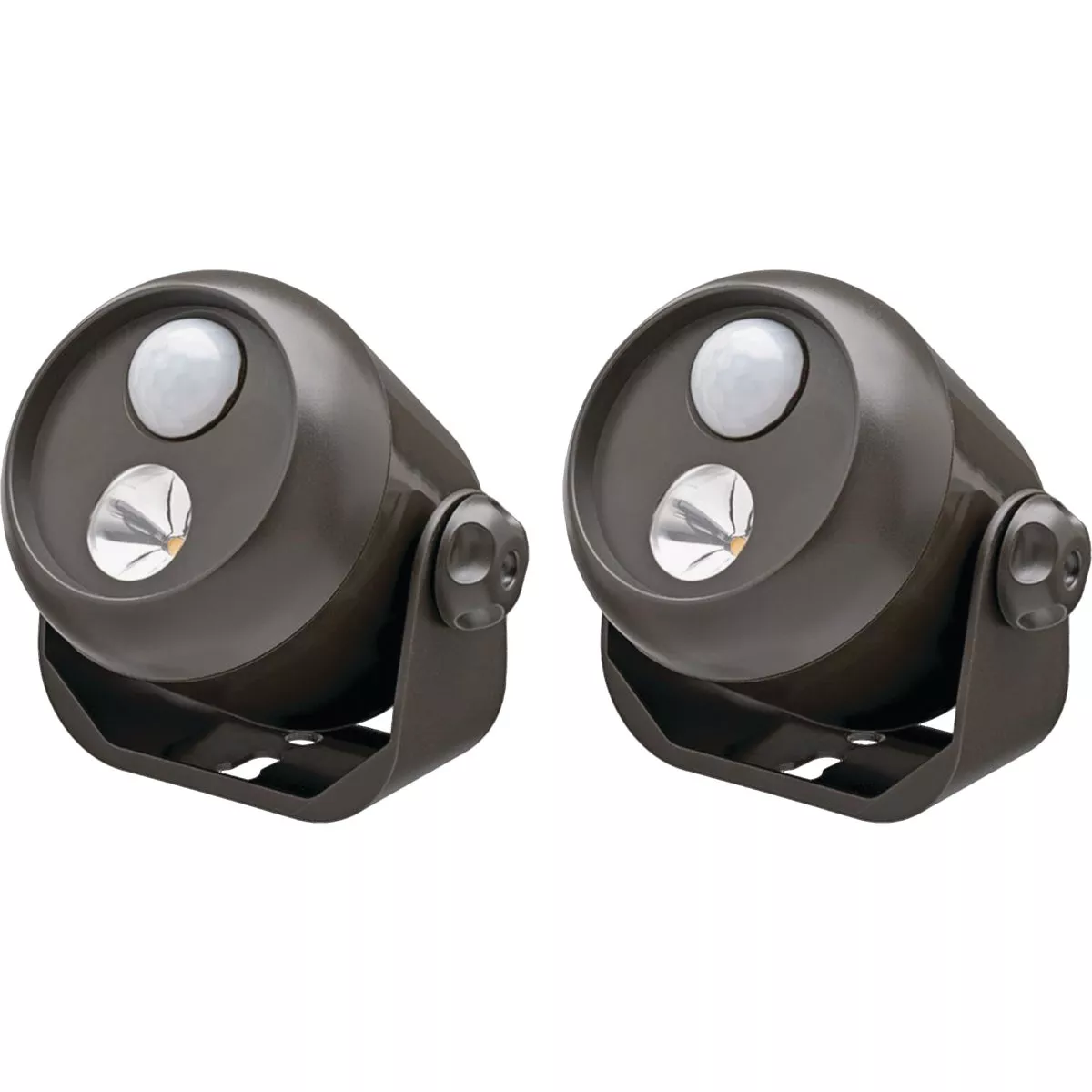 Mr. Beams 80-Lumen Brown Motion Sensing/Dusk-To-Dawn Spotlight Outdoor Battery Operated LED Light Fixture