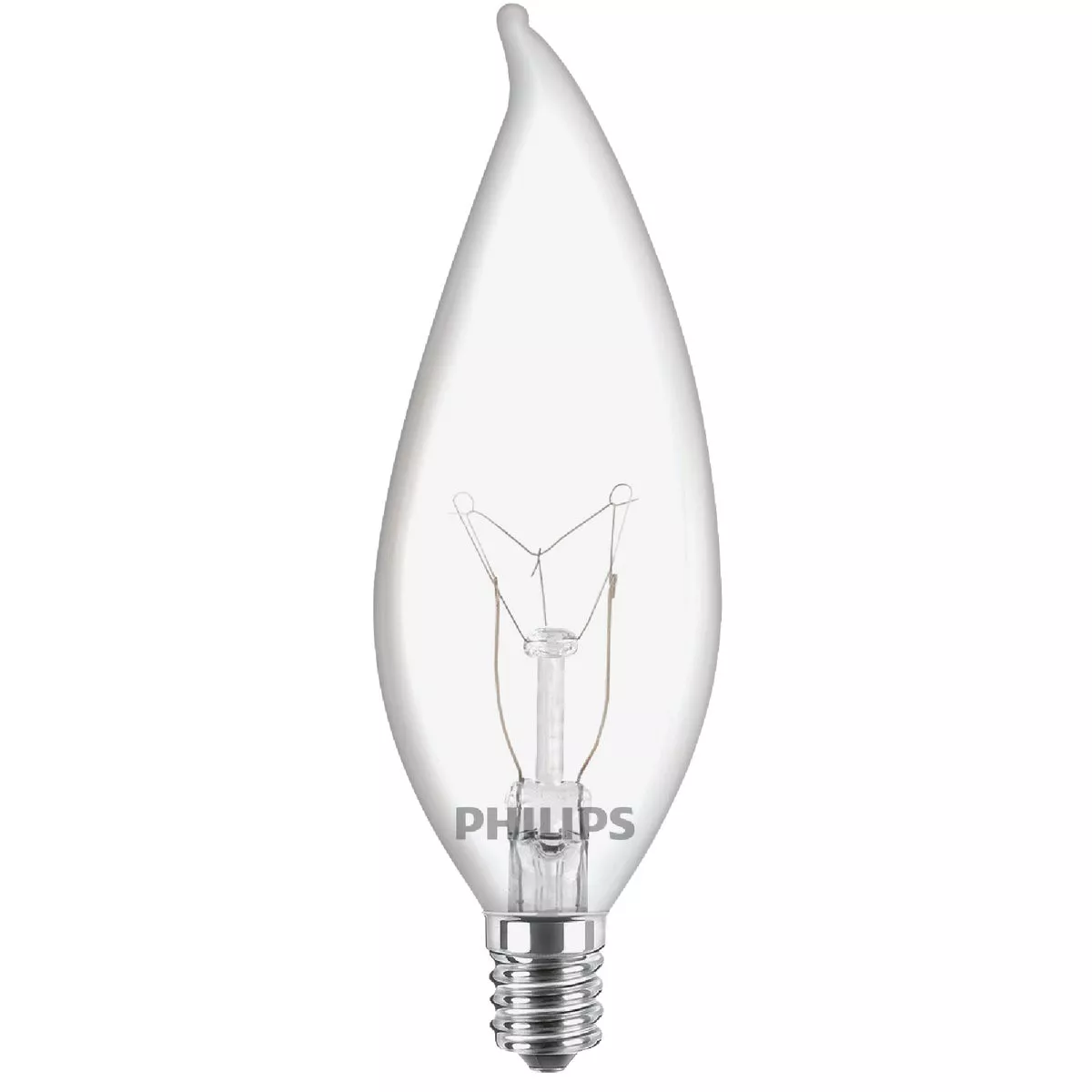 Philips DuraMax 40W Clear Candelabra BA9 Incandescent Bent Tip Light Bulb (2-Pack) - photo 3