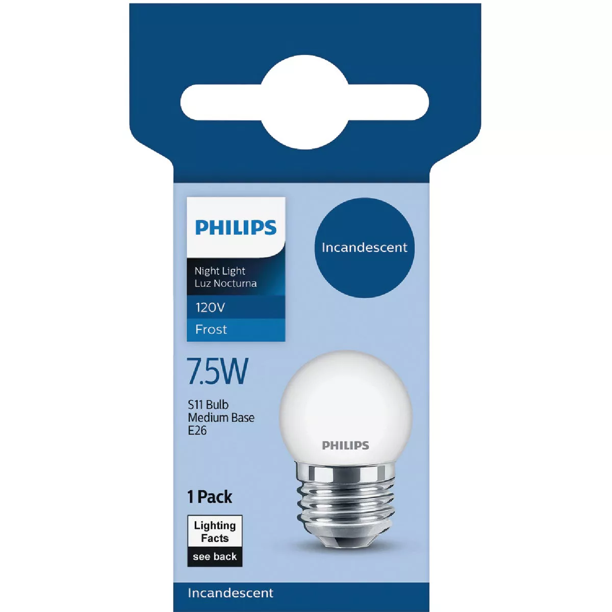 Philips 7.5W White Medium S11 Incandescent Night Light Bulb - photo 2