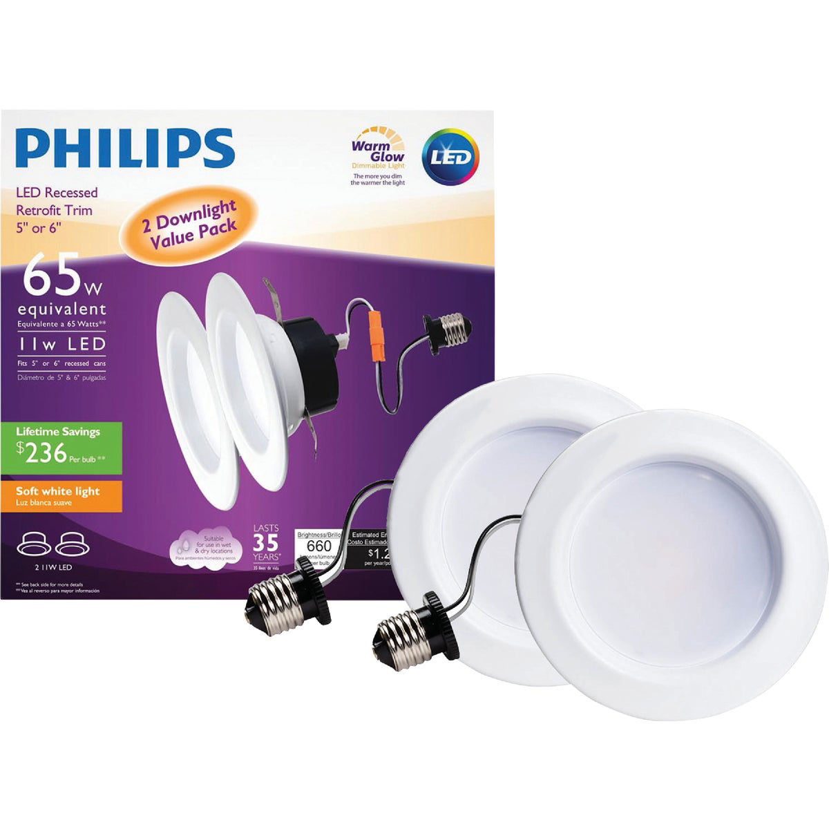 Philips warm shop glow recessed