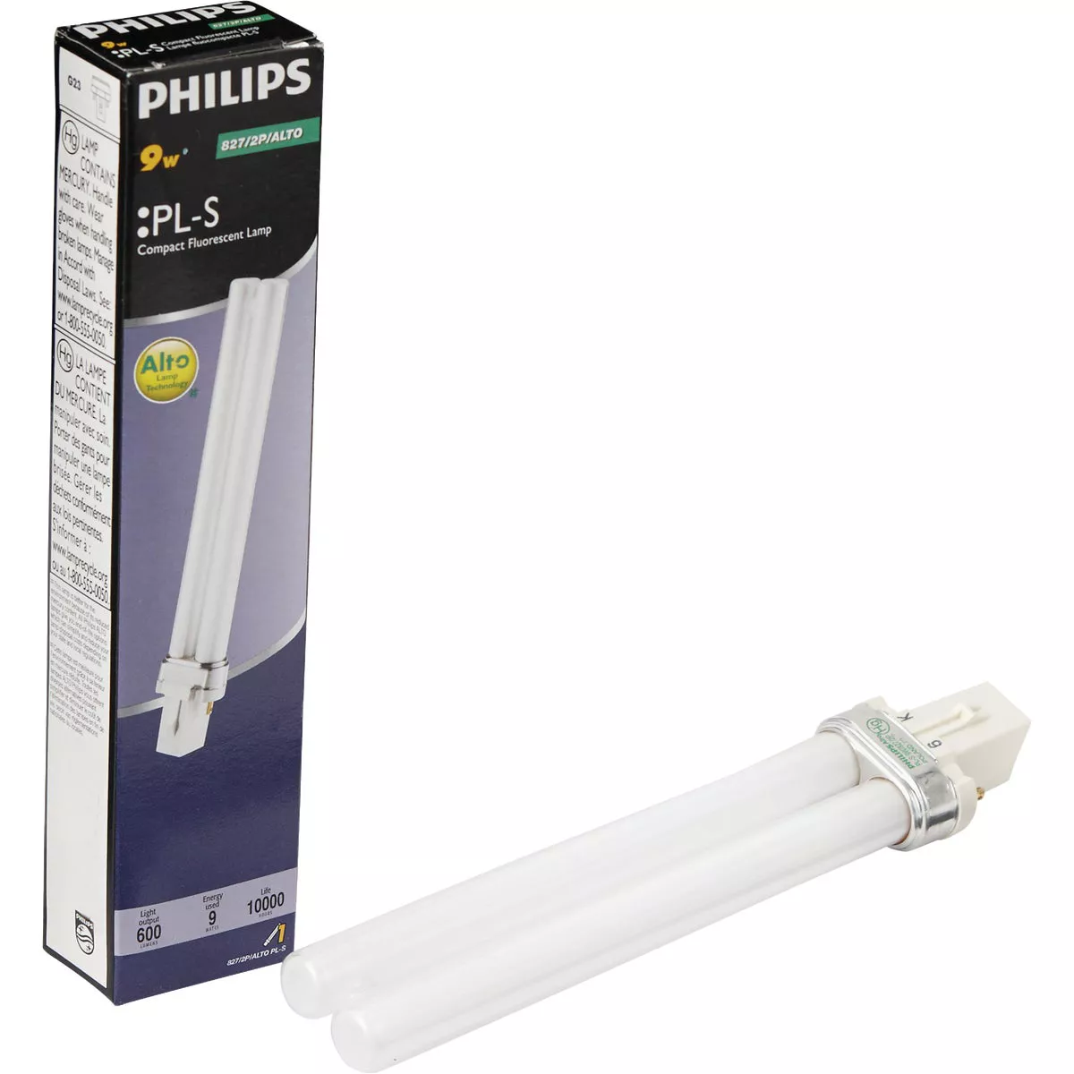 Philips 40W Equivalent Soft White G23 Base PL-S CFL Light Bulb