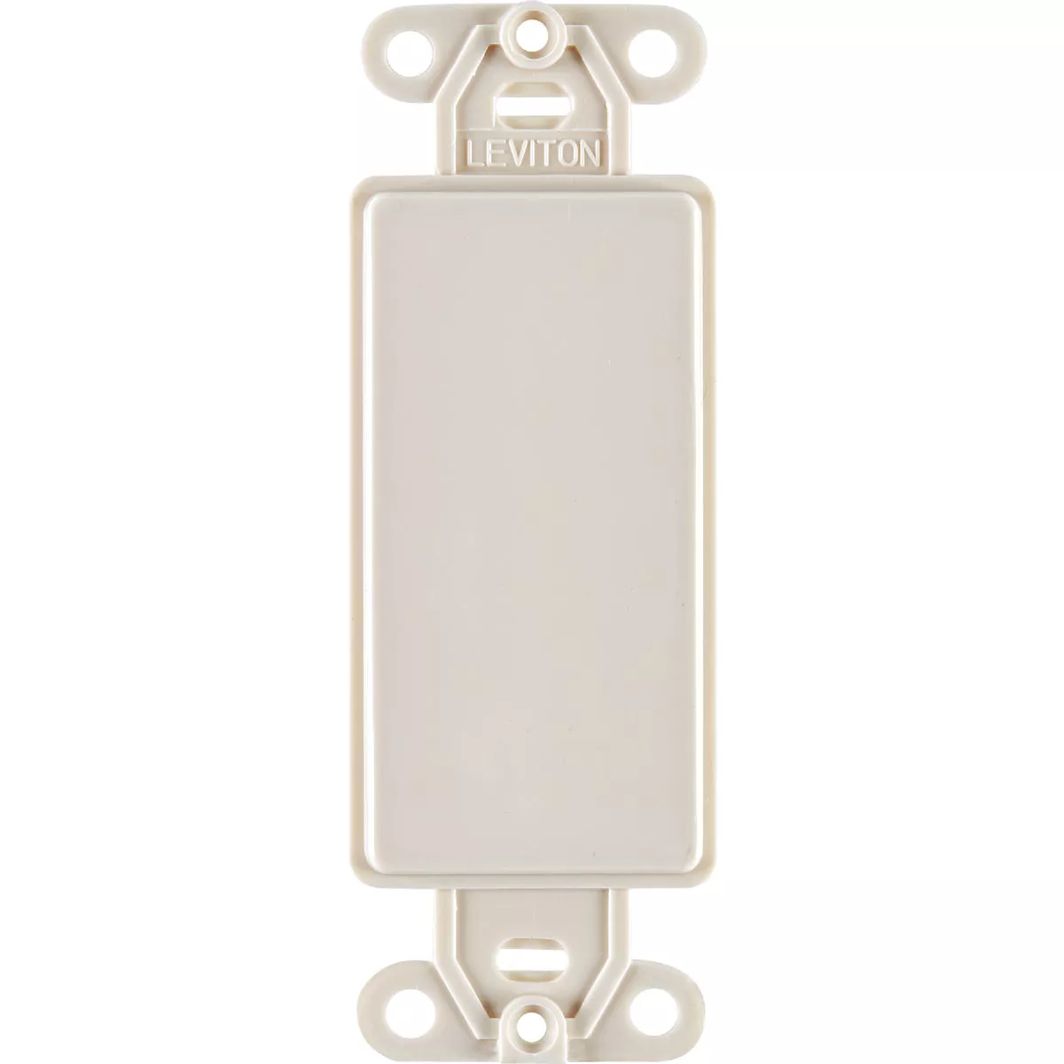 Leviton Decora QuickPort Light Almond Blank Wall Plate Insert