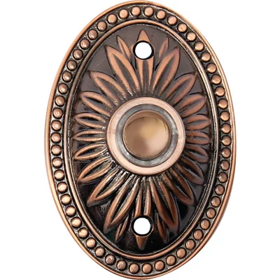 Buy Heath Zenith LED Lighted Doorbell Button Antique Brass
