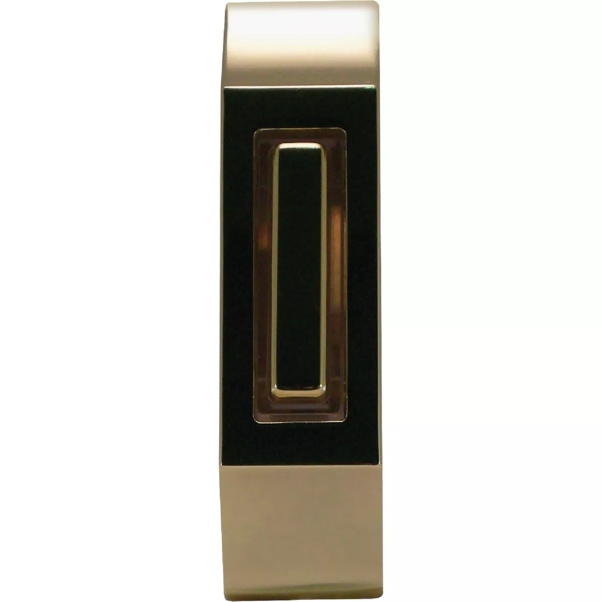 IQ America Wired Polished Brass & Brown Lighted Doorbell Button
