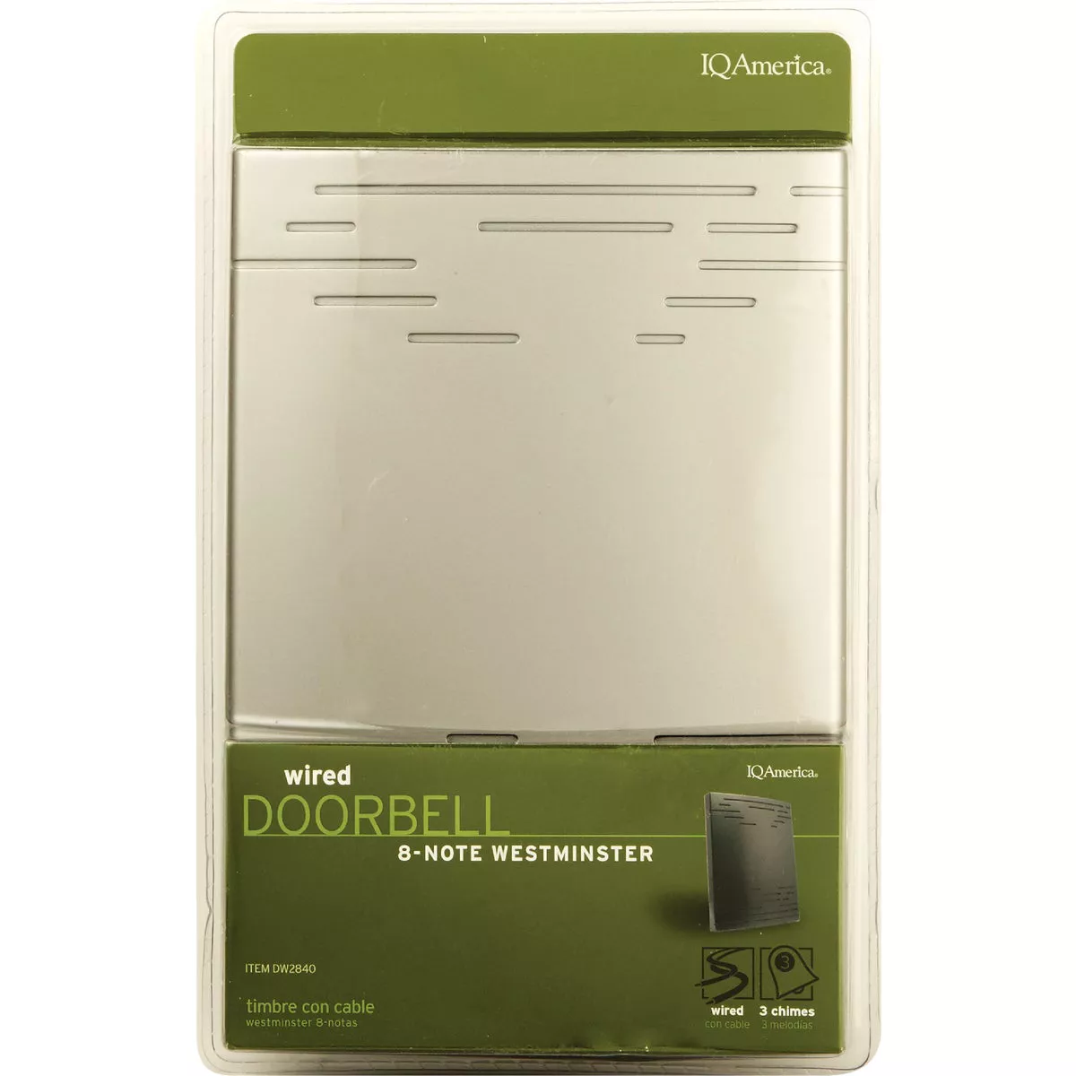 IQ America Step-Up Wired Satin Nickel Door Chime - photo 2