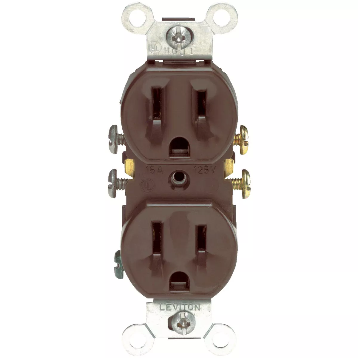 Leviton 15A Brown Shallow Grounded 5-15R Duplex Outlet